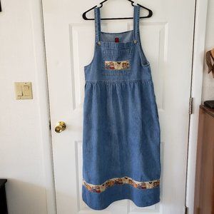Vintage Sun Belt Denim Maxi Jumper Dress